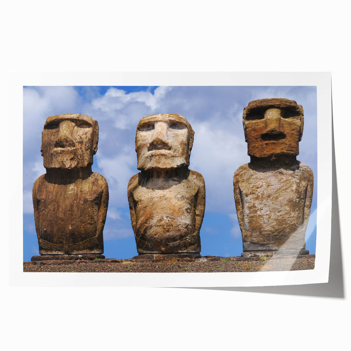 Extra large rolled print of a serene Chilean landscape in soft, earthy tones, ideal for dining room wall art.