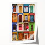 Extra large rolled print depicting a vibrant Colombian landscape with rich greenery and floral elements.