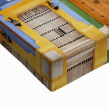 Large art of a black and white landscape painting of Colombia on stretched canvas, ideal for bedroom wall decor.