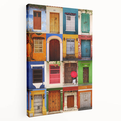 Large canvas print depicting a vibrant Colombian landscape, ideal for kitchen wall art.