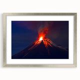 Textured abstract art print of an Ecuadorian landscape in muted earth tones, framed in silver, ideal for bedroom art.