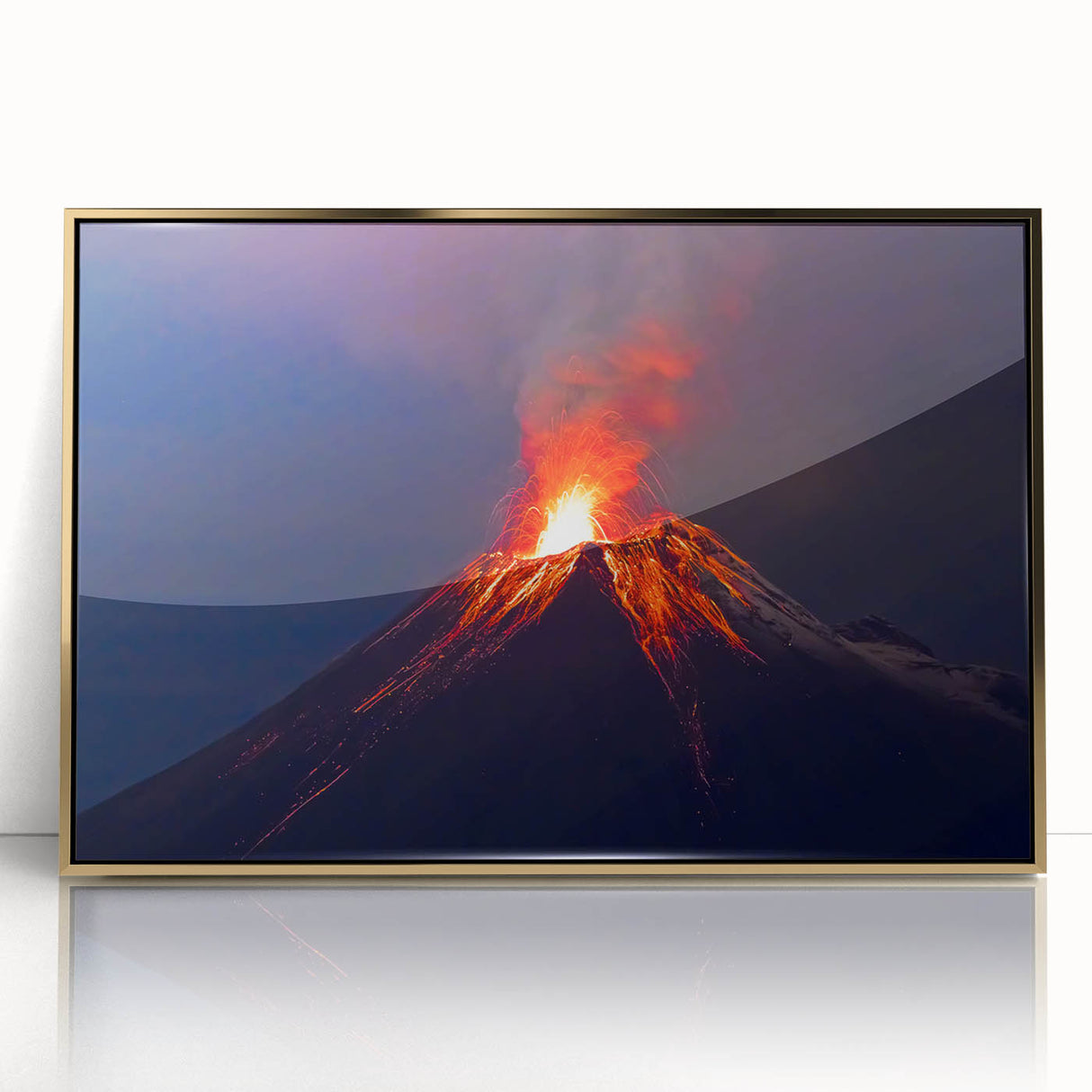 Framed acrylic print of a South American landscape in earth tones, ideal for modern art wall decor.