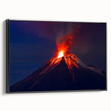 Black and white landscape art of Ecuadorian scenery on framed canvas, suitable for bedroom wall decor.