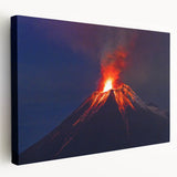 Scenic view of an Ecuadorian landscape on stretched canvas, featuring earthy green and brown tones.