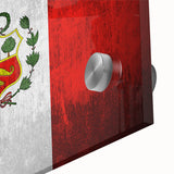 Acrylic print of a large abstract depiction of a South American landscape in earthy tones, ideal for dining room art.