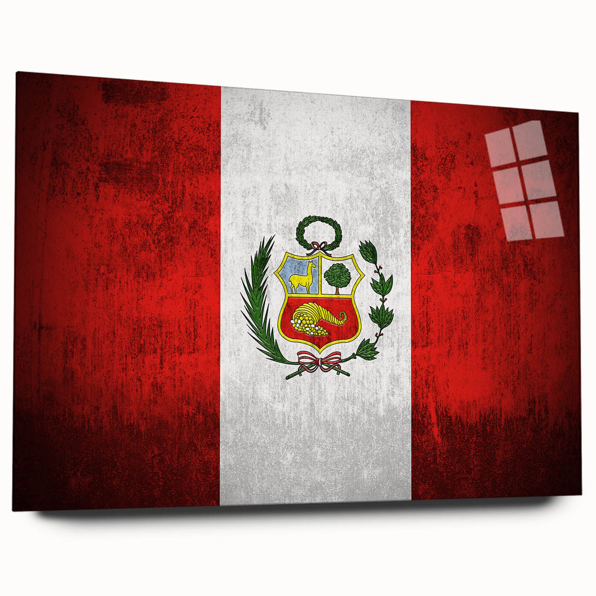 Acrylic print of a Peruvian landscape in muted earth tones, ideal for bedroom or dining room art.
