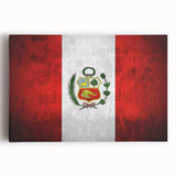 Black and white stretched canvas of a Peruvian landscape, ideal for kitchen wall art.