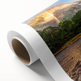 Art deco poster of a Venezuelan landscape in pastel shades on rolled canvas, ideal for nursery wall art.