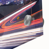 Large abstract wall art depicting Alabama scenery in muted earth tones on acrylic glass, suitable for dining room ambiance.