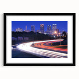 Extra large abstract art print of a colorful, textured Alabama scenery on a framed canvas, ideal for living room decor.