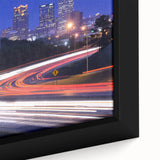 Close-up of a textured black wall art featuring a colorful Alabama scenery on a framed canvas, ideal for living room decor.