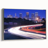 Framed canvas featuring a vintage-style landscape painting of Alabama with colorful art elements.