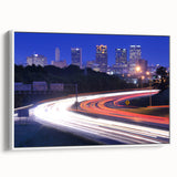 Framed canvas of vintage poster art featuring a scenic Alabama landscape in vibrant colors, ideal for living room decor.