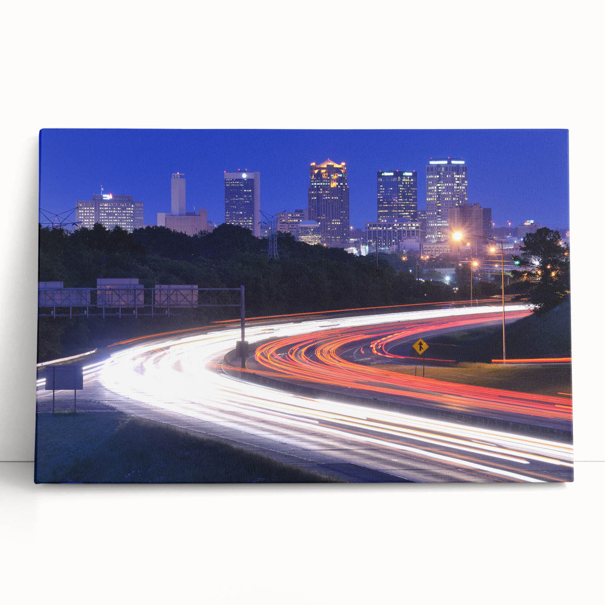 Black and white stretched canvas of Alabama scenery, ideal for kitchen wall art or bedroom ambiance.