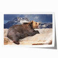 Extra large rolled print of Denali, Alaska with soft blue and white tones, ideal for art wall dining room.