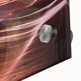 Mid-century modernist large abstract art print of Arizona Antelope Canyon in warm earth tones on acrylic glass.