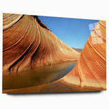 Large abstract depiction of Arizona's Coyote Buttes in vibrant earth tones on acrylic glass.