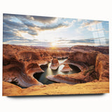 Acrylic print of Glen Canyon, Arizona, in muted earth tones, suitable for bedroom or dining room art.