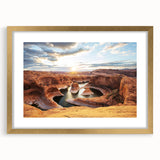 Extra large framed print of Glen Canyon in Arizona, featuring textured abstract art in earthy tones.