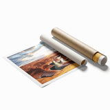 Extra large rolled print of Glen Canyon, Arizona, featuring earthy tones and detailed natural scenery.