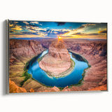 Framed canvas landscape art painting of the Grand Canyon in vibrant earth tones, ideal for office or study room decor.
