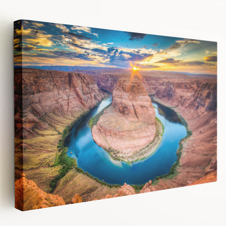 Grand Canyon landscape on large stretched canvas in natural earth tones, suitable for kitchen wall art.