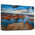 Acrylic print of Lake Powell, Arizona, in muted earth tones, suitable for bedroom or dining room decor.