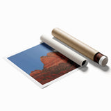 Extra large rolled print of Sedona landscape in muted earth tones, ideal for classy bathroom wall décor.