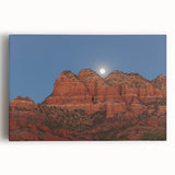 Black and white stretched canvas of Sedona, Arizona scenery, ideal for kitchen wall art.