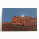 Black and white large canvas print of Sedona's rugged landscape, ideal for kitchen wall art or bedroom decor.