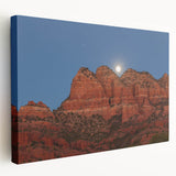 Large canvas print of Sedona, Arizona landscape in earthy red and brown tones, suitable for kitchen wall art.
