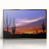 Framed acrylic print of Sonoran desert landscape in Arizona, featuring earthy tones, ideal for modern art wall decor.