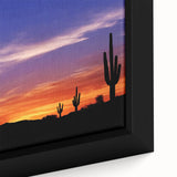 Extra large framed canvas of textured Sonoran Desert scene in Arizona.