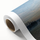 Art deco poster of Arkansas scenery in pastel shades on rolled canvas, ideal for nursery wall art.