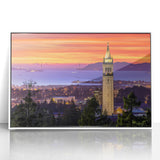 Acrylic print of Berkeley, California scenery in art deco style with pastel color palette, ideal for modern art wall decor.