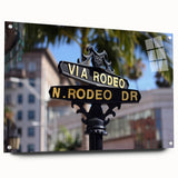 Acrylic print of Beverly Hills scenery in muted earth tones, suitable for bedroom or dining room decor.