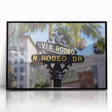 Large abstract wall art depicting Beverly Hills scenery in muted earth tones on a framed acrylic.