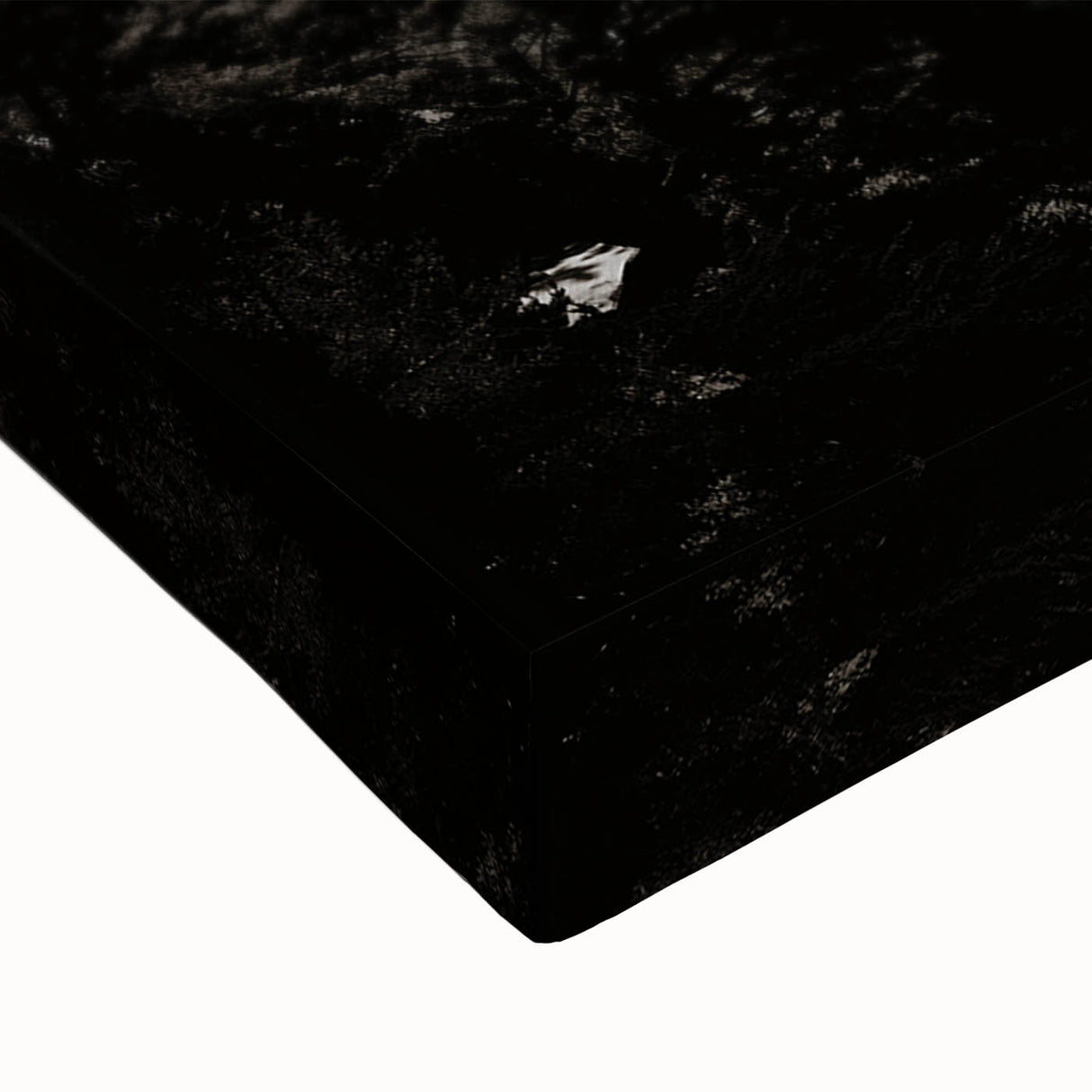 Black and white landscape art painting of Big Sur on stretched canvas, ideal for bedroom wall decor.