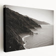 Large canvas print of the Big Sur coastline in muted earth tones, ideal for kitchen wall art.