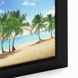 Extra large framed canvas featuring a textured depiction of Catalina, California in vibrant, colorful art.