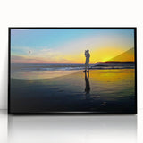 Large abstract wall art of Coronado, California in black and white tones on a framed acrylic.