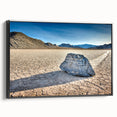 Black and white framed canvas of Death Valley landscape, ideal for bedroom wall art.