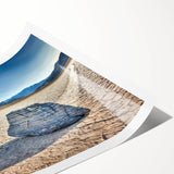 Extra large rolled print of Death Valley scenery with muted earth tones, ideal for large living room wall art.