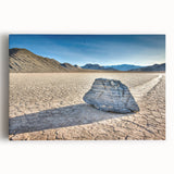 Black and white photograph of Death Valley on stretched canvas, suited as large kitchen wall art.