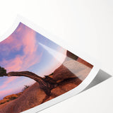 Extra large wall art depicting Joshua Tree scenery in line art style, ideal for large living room wall decor.