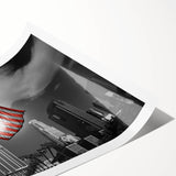 Extra large wall art featuring line art flowers in black and white, ideal for large living room decor.