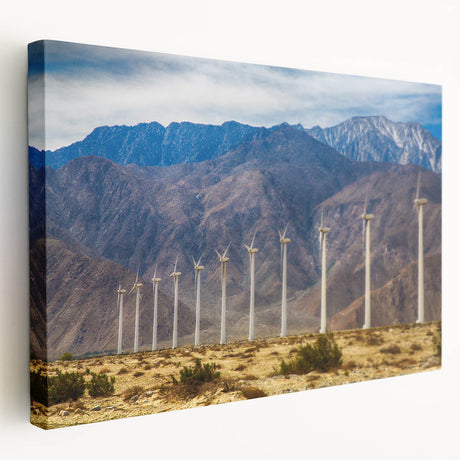 Palm Springs landscape on large stretched canvas, featuring pastel sunset colors, ideal for kitchen wall art.