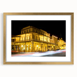 Extra large abstract art print of Sacramento scenery in gold frame, textured style, suited for living room decor.