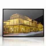 Large abstract wall art depicting Sacramento scenery in black and white acrylic, framed, ideal for modern art wall decor.