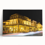 Black and white stretched canvas of Sacramento scenery, ideal for kitchen wall art or bedroom ambiance.